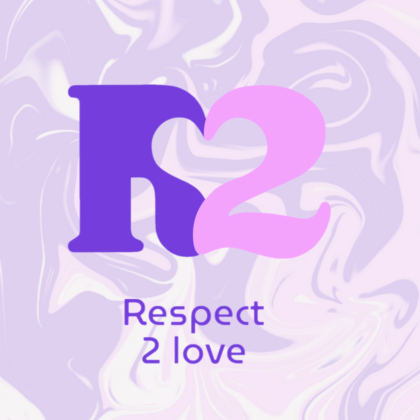 Logo van Respect2Love. Respect2Love is een community voor en door lhbti+ personen met verschillende culturele of religieuze achtergronden.